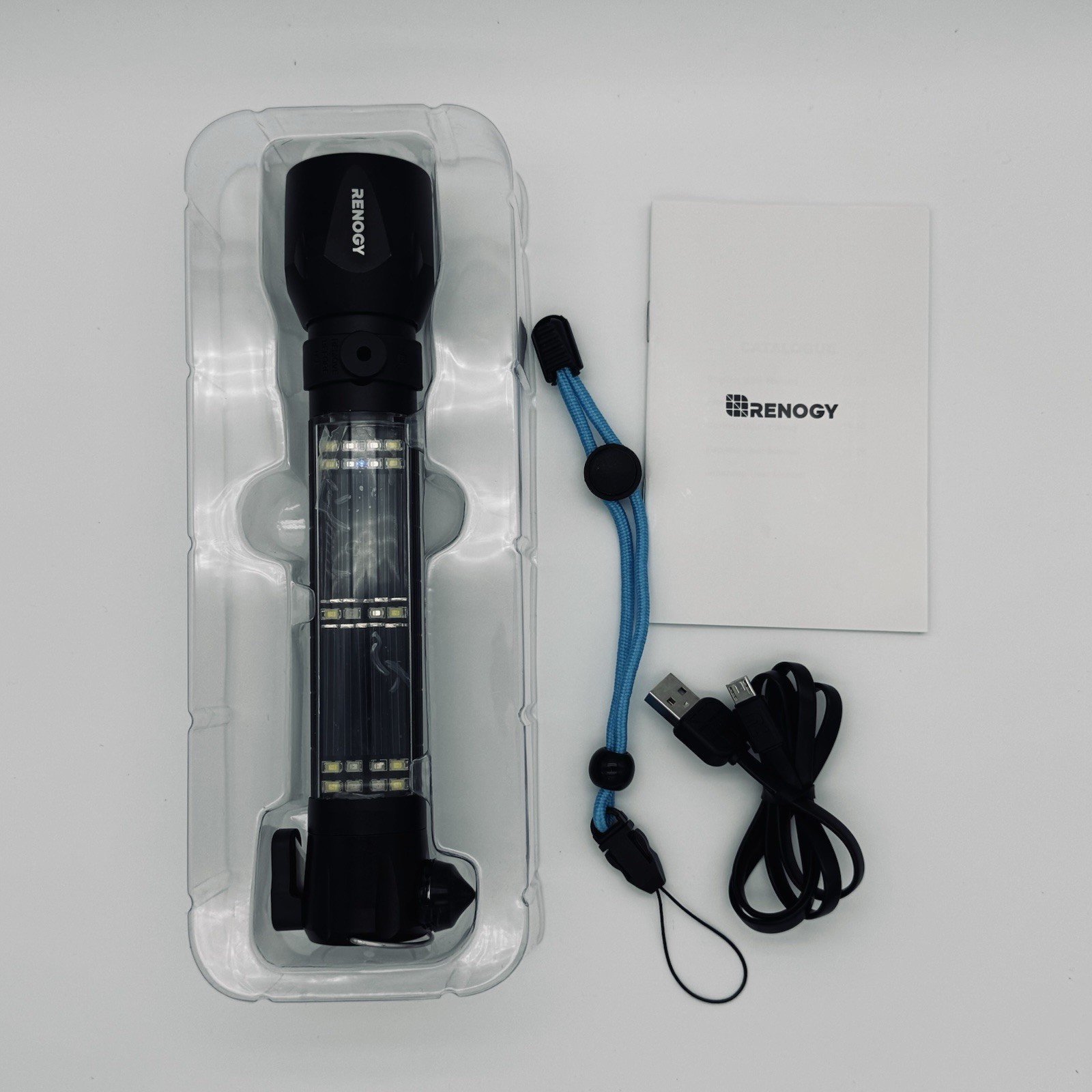 Renogy E.Lumen 500 Lumens 8-in-1 Multifunctional Flashlight Rechargeable & SOLAR