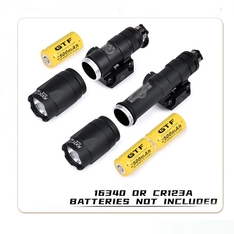 WADSN M300A/M600C Tactical Flashlight&Metal CNC Offset Mount Base Rail Bracket