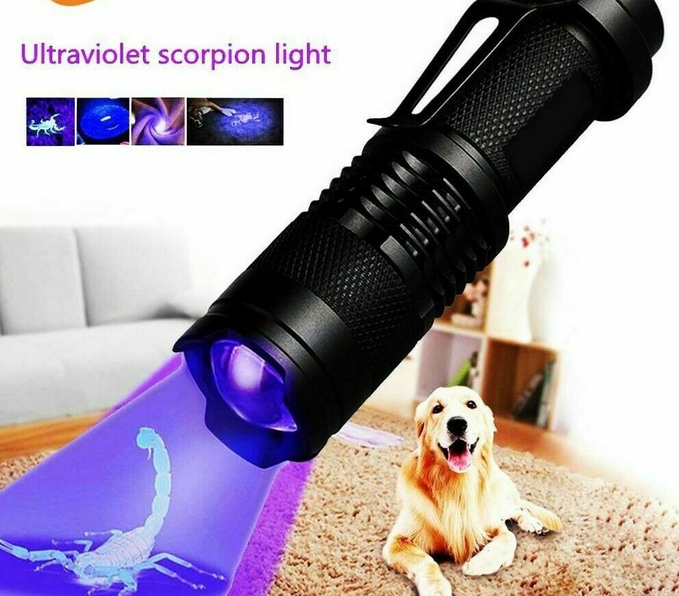 UV Ultra Violet LED Flashlight Mini 395nm Blacklight Inspection Torch Light Pen