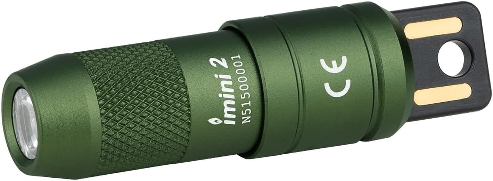 IMINI 2 EDC Rechargeable Keychain Flashlight, 50 Lumens Compact and Portable Min