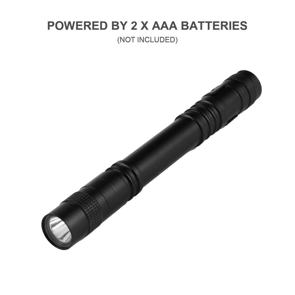 5 x LED Flashlight Clip Mini Light Penlight Pocket Portable Pen Torch Lamp