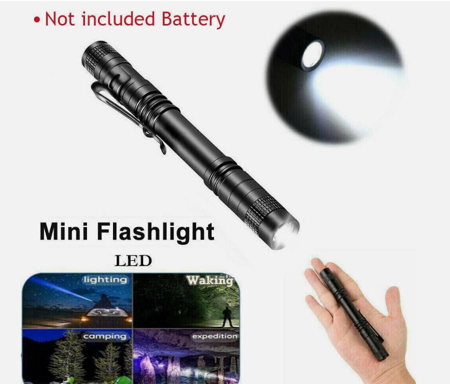 200Pc Small LED Flashlight Torch Penlight For Dentist Camping Hiking Pocket Lamp
