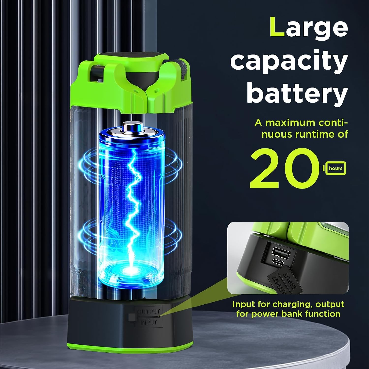 Camping Emergency Light 2700 Lumens 12000Mah with Adjustable Tripod Stand, IP65
