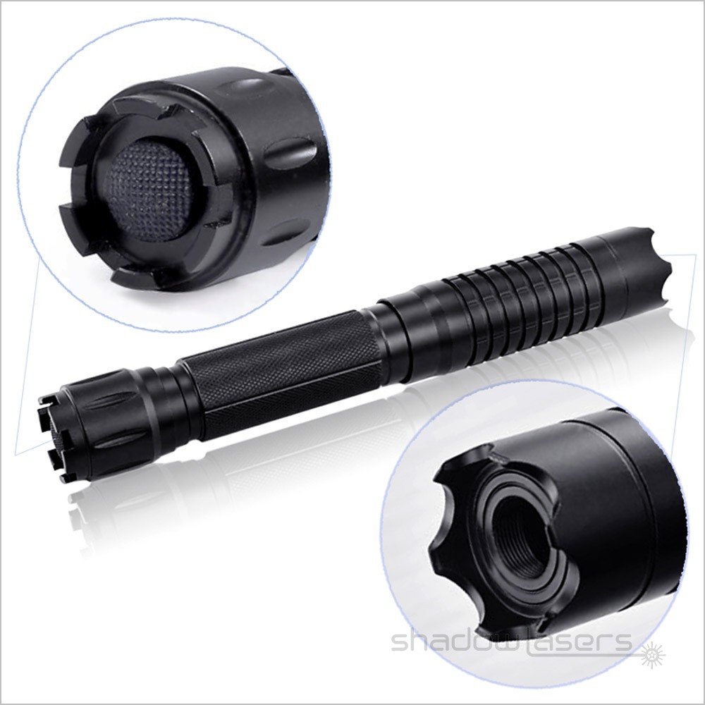 Adjustable Focus 450nm Blue Flashlight Aluminum Visible Beam+Charger+Gift Box US