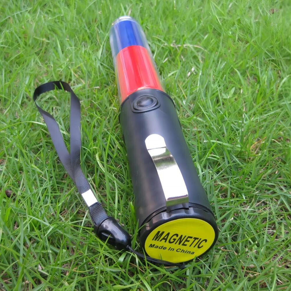Security Control 3AA Multifunction Blue Red LED Light Magnet Traffic Wand Beacon