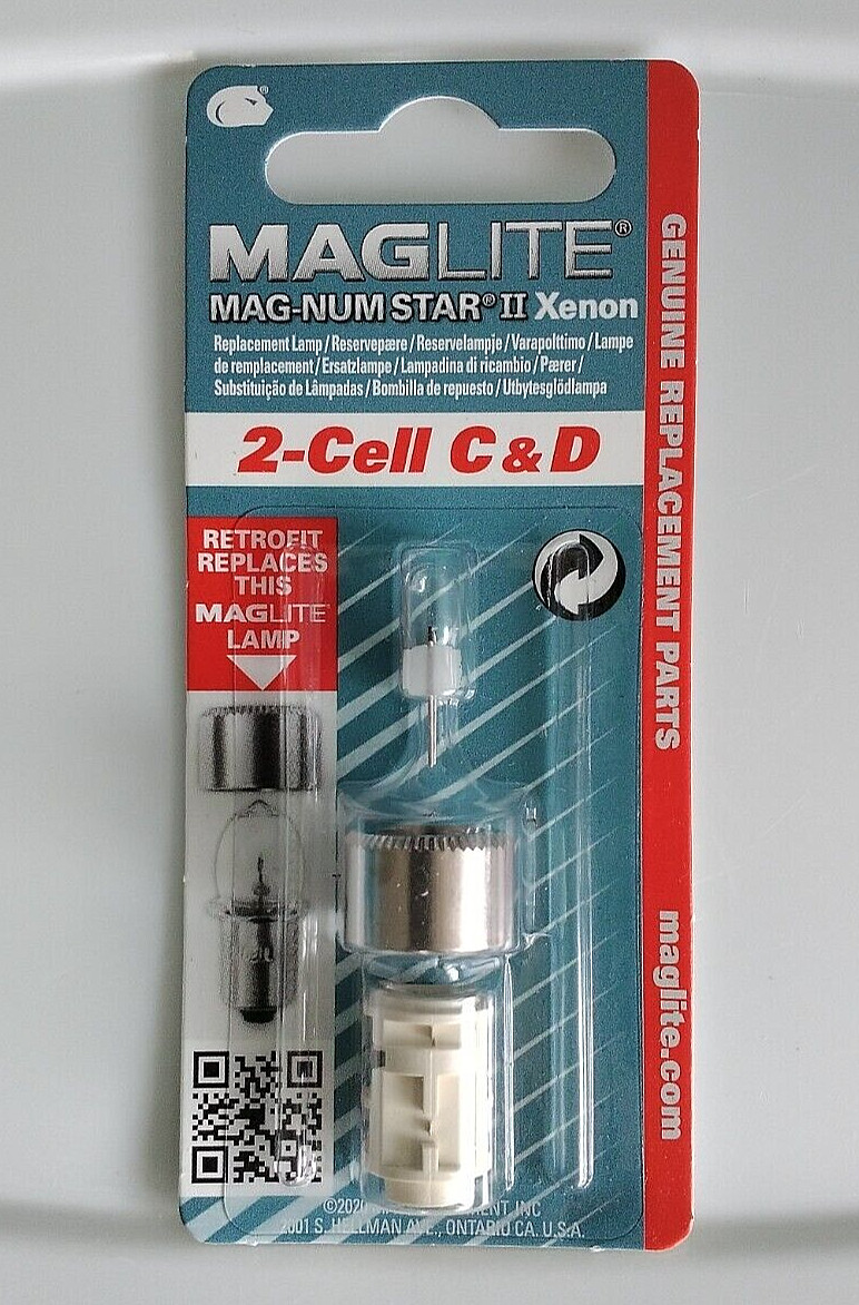 Maglite Flashlight Part 2 Cell C & D Mag-Num Star II Xenon Bulb Lamp 107-000-706