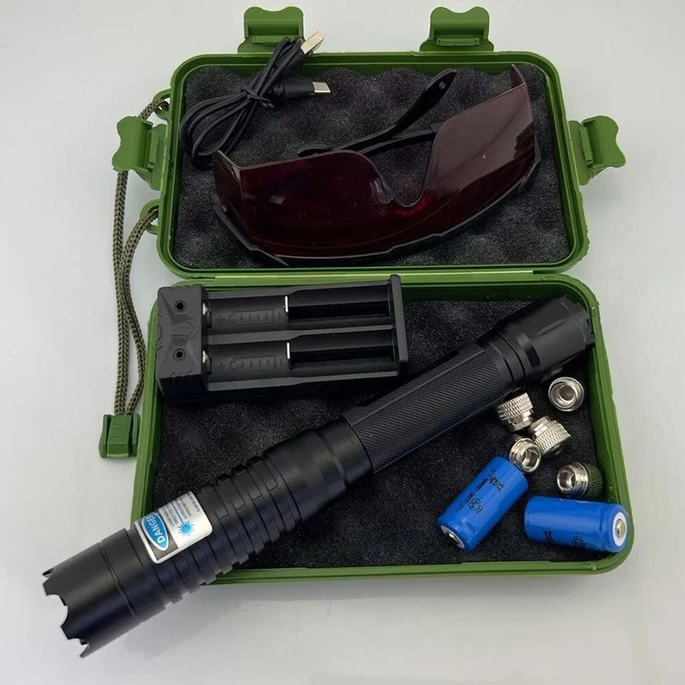 GQ6 520nm Adjustable Focus Green Flashlight Visible Beam US-Gift Box