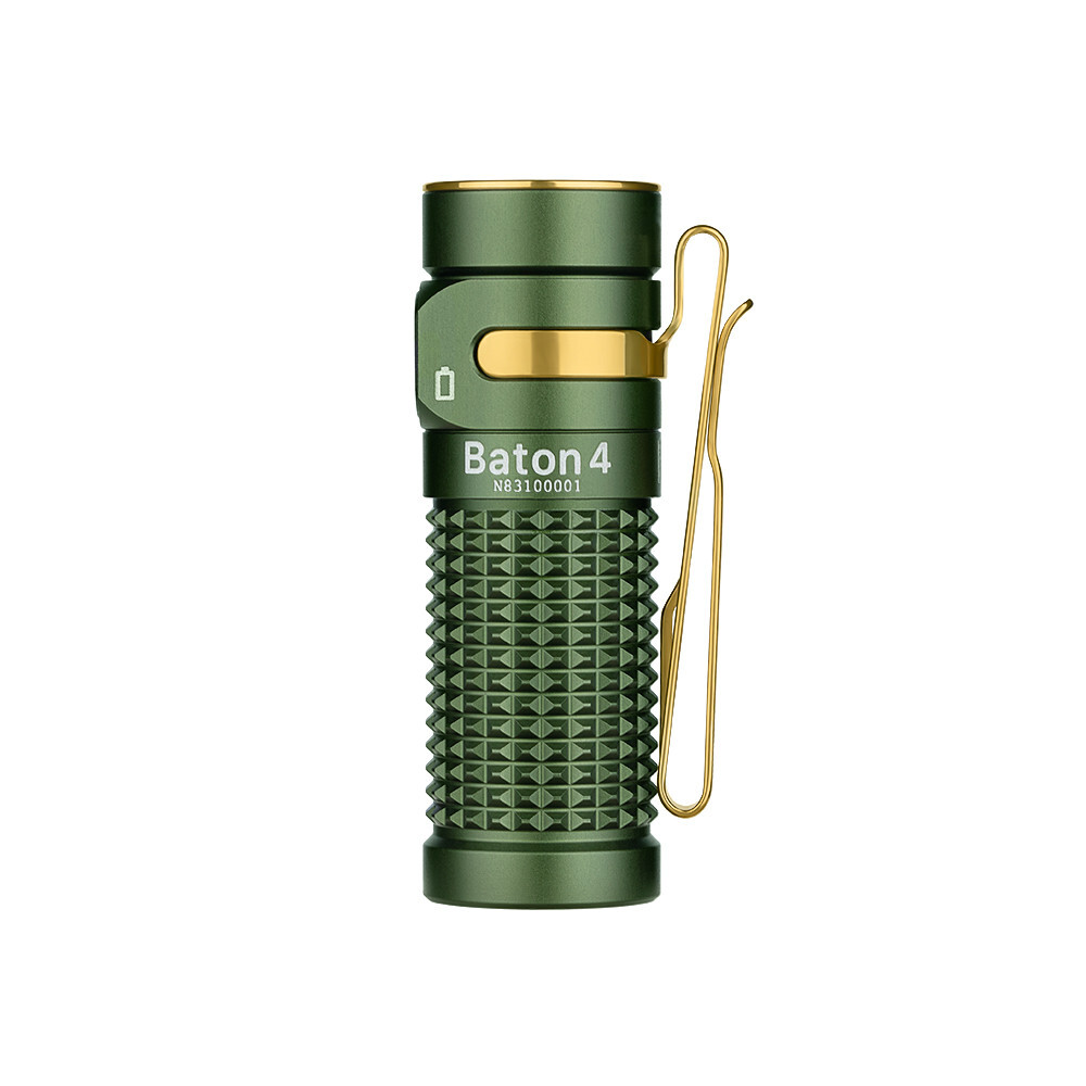 Olight Baton 4 OD Green Waterproof Rechargeable Flashlight 1300 Lumen, 170 Meter