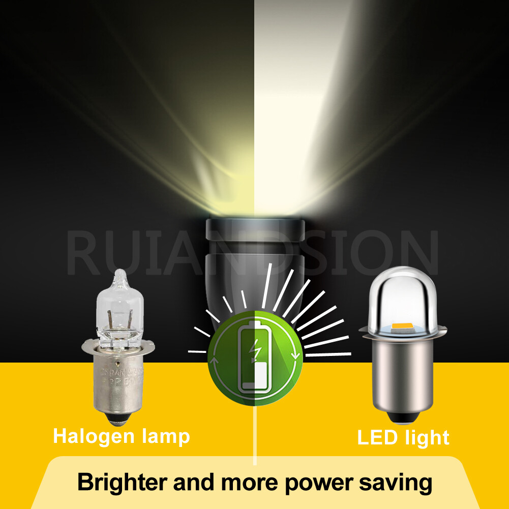 PR2 P13.5S LED Torch Flashlight Interior Lamp Bulb DC 3V 4.5V 6V 18V 6000K/3000K