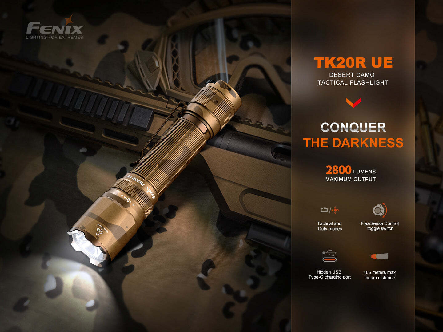 Fenix TK20R UE Tactical LED Flashlight – 2800 Lumens