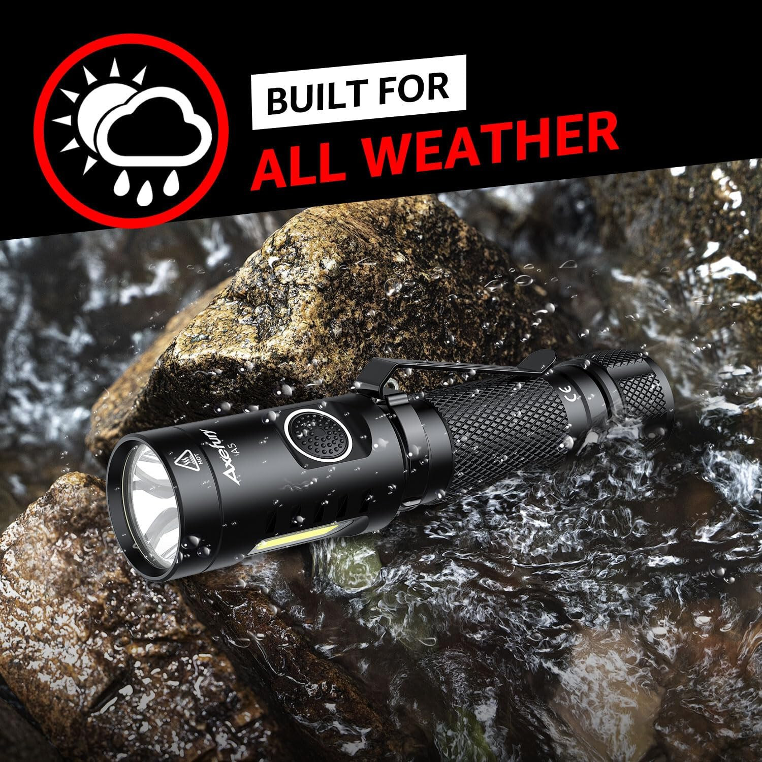 Flashlight, Magnetic LED Flashlight, Super Bright Tactical Flashlight, Cob Work