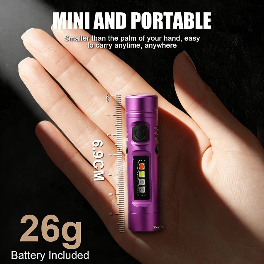 Rechargeable LED Flashlight Torch| Bright Compact Camping Emergency Light