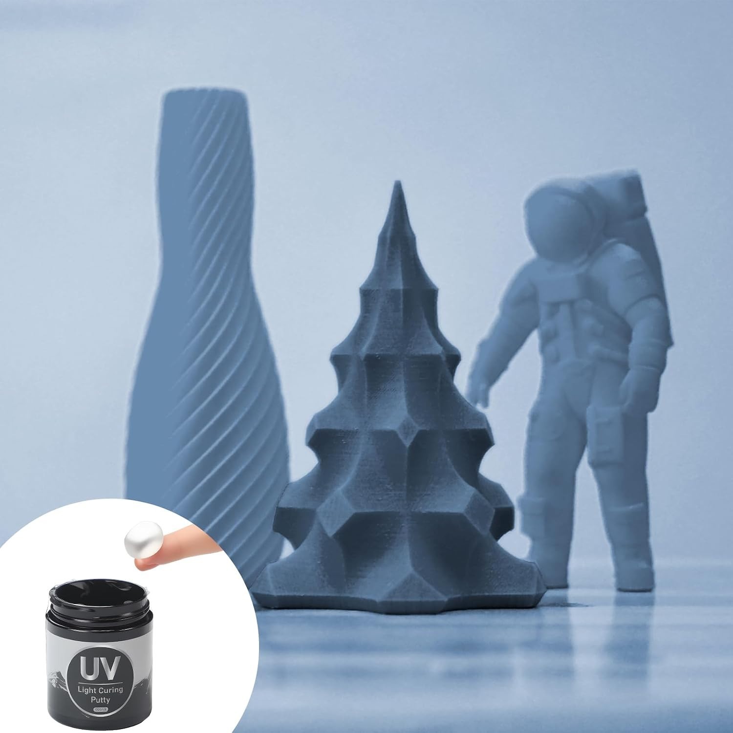 16 Pcs UV Resin Clay Kit for 3D Prints Include 200g UV Light Curing Putty Rec…