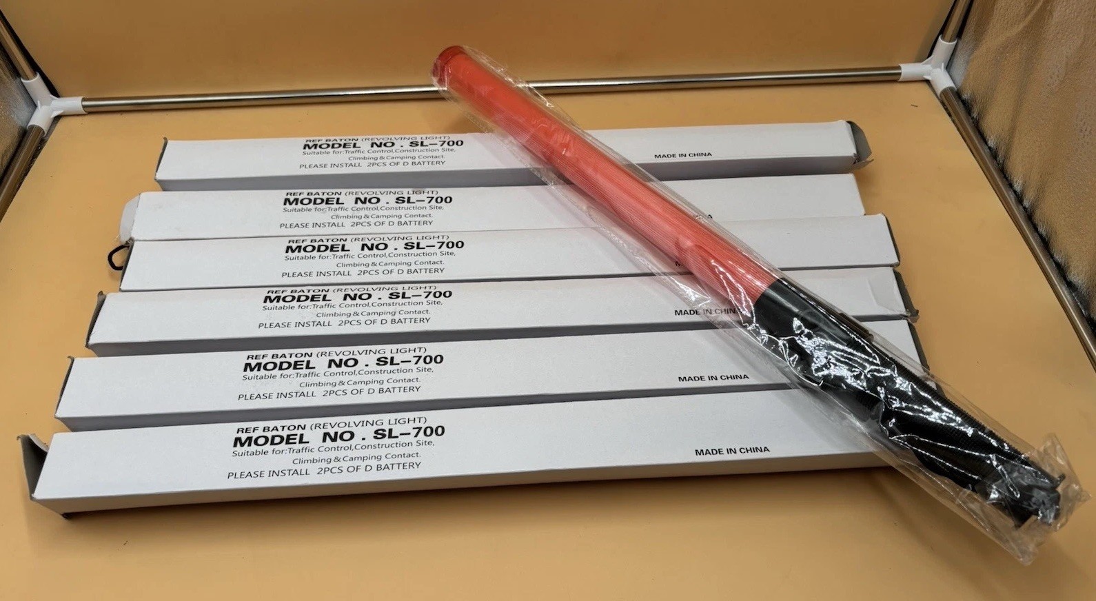 Ref Baton Lighted Wand Lot of 7 Safety Traffic Control Construction SL-700