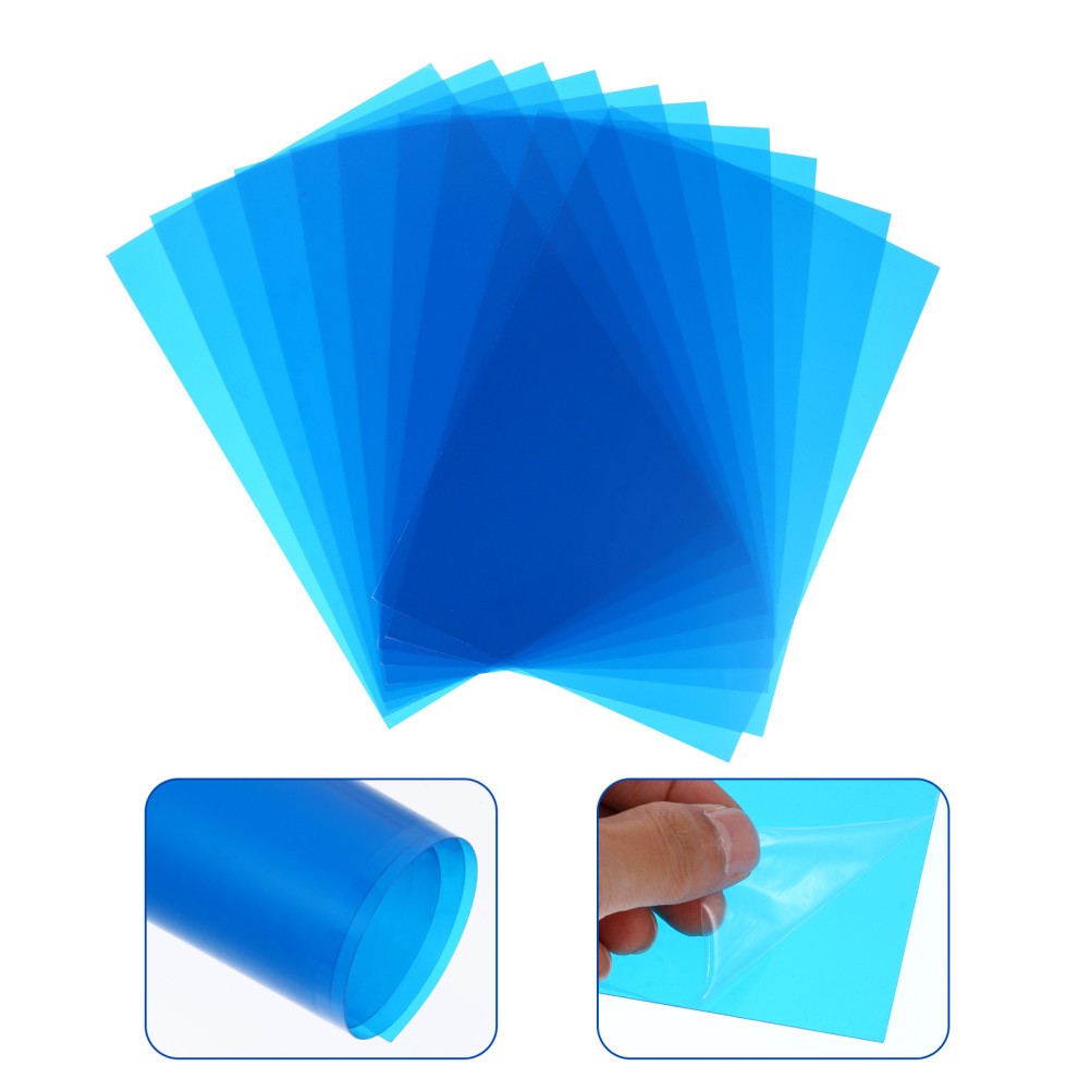10Pcs Gel Light Filter Transparent Color Film Sheets for Photo Studio LED Light