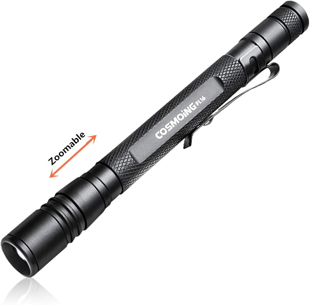 LED Pen Light Flashlight, 3 Modes Pocket Pen Flashlight with Adjustable Focus, P