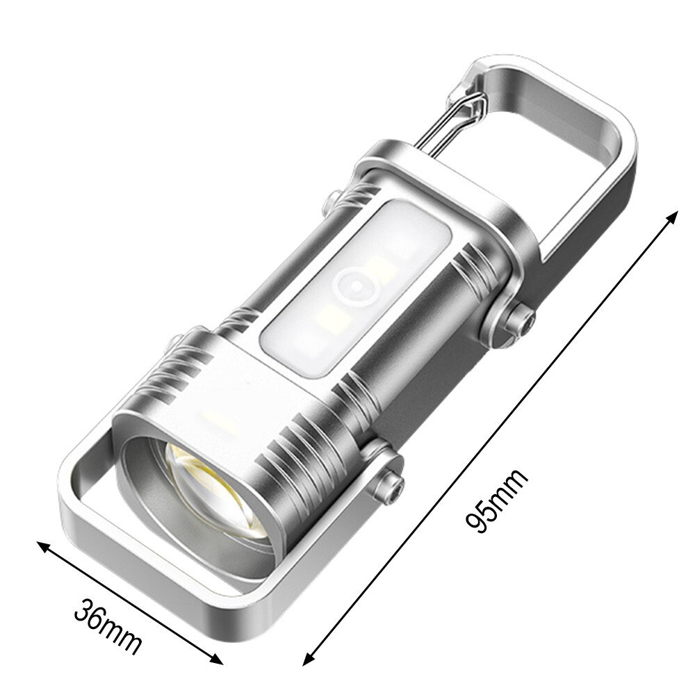 1-PACK Super Bright LED Mini Flashlight USB Rechargeable Pocket Keychain Torch n