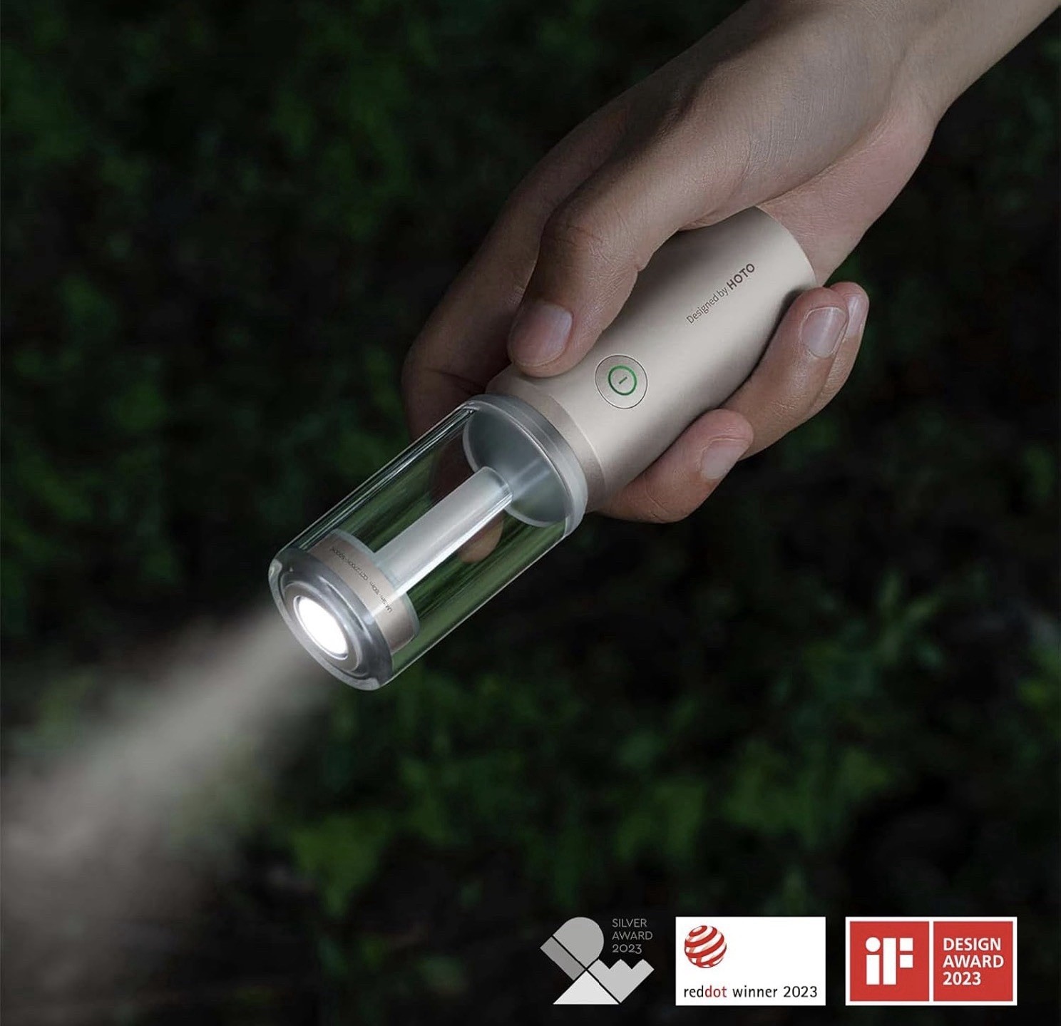 HOTO Outdoor Camping Flashlight Rechargeable, 3-in1 Camping Lantern 3100mAh
