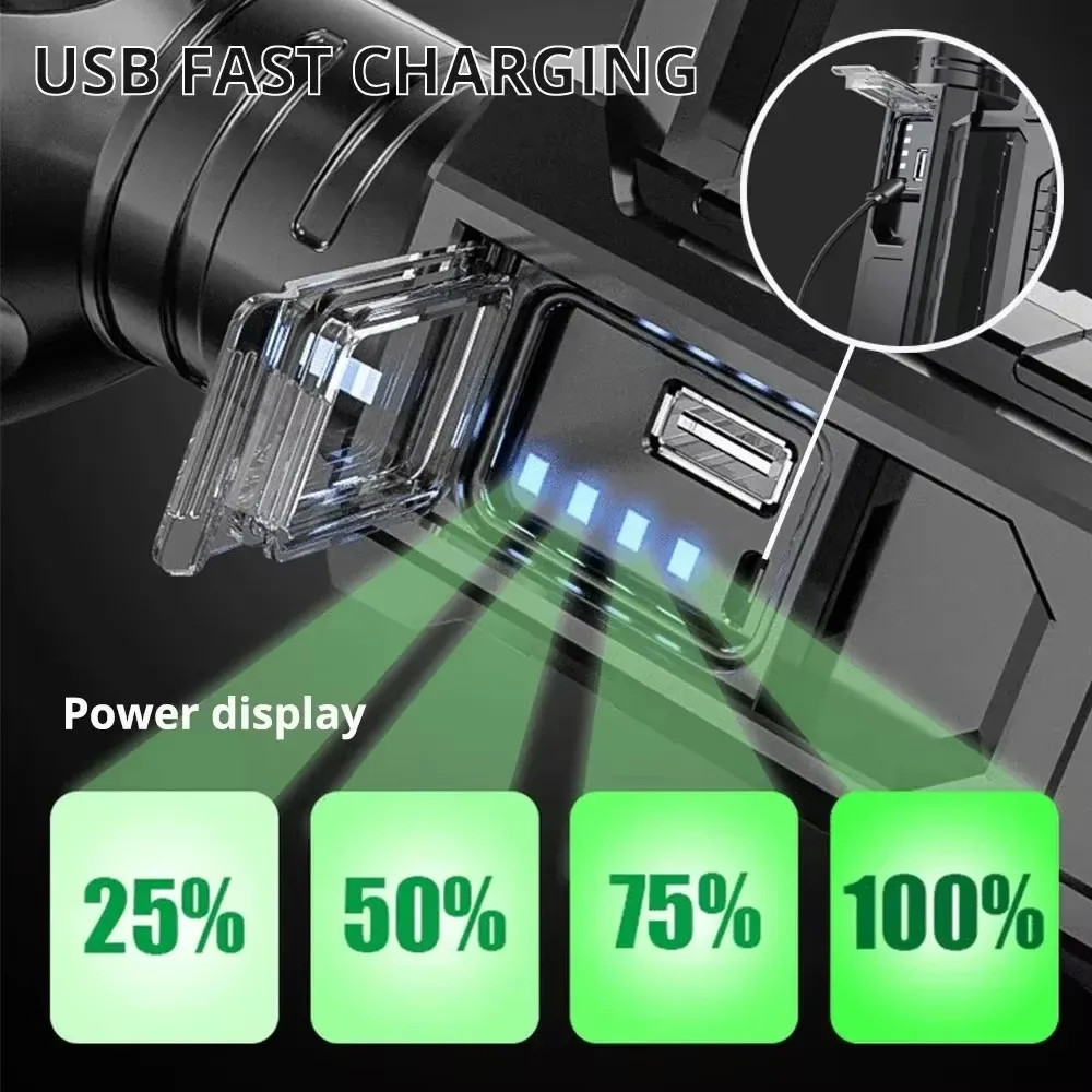 LED Super Bright 100000 Lumens BIG SIZE Torch Waterproof Spotlight Work Light US