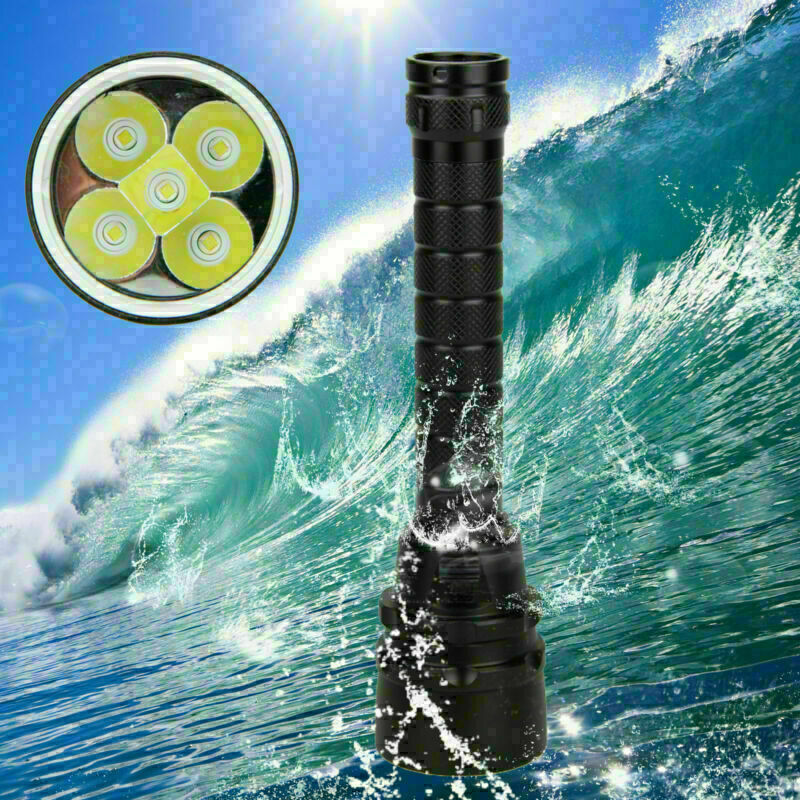 380000LM 5* LED Diving Torch UnderWater 220m Depth Waterproof Flashlight US