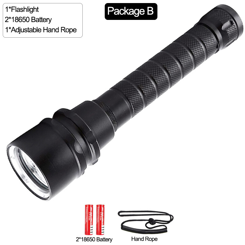 Bright 80000LM 5*LED Diving Flashlights Tactical Torch Underwater 200M