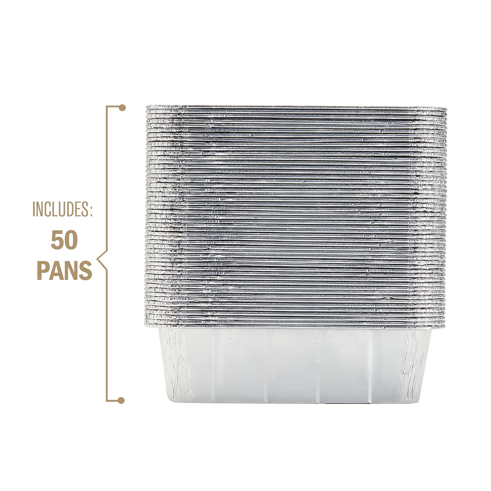 Silver Knight 2 LB Aluminum Foil Pans For Bread 8.5″ X 4.5″ X 2.5″,