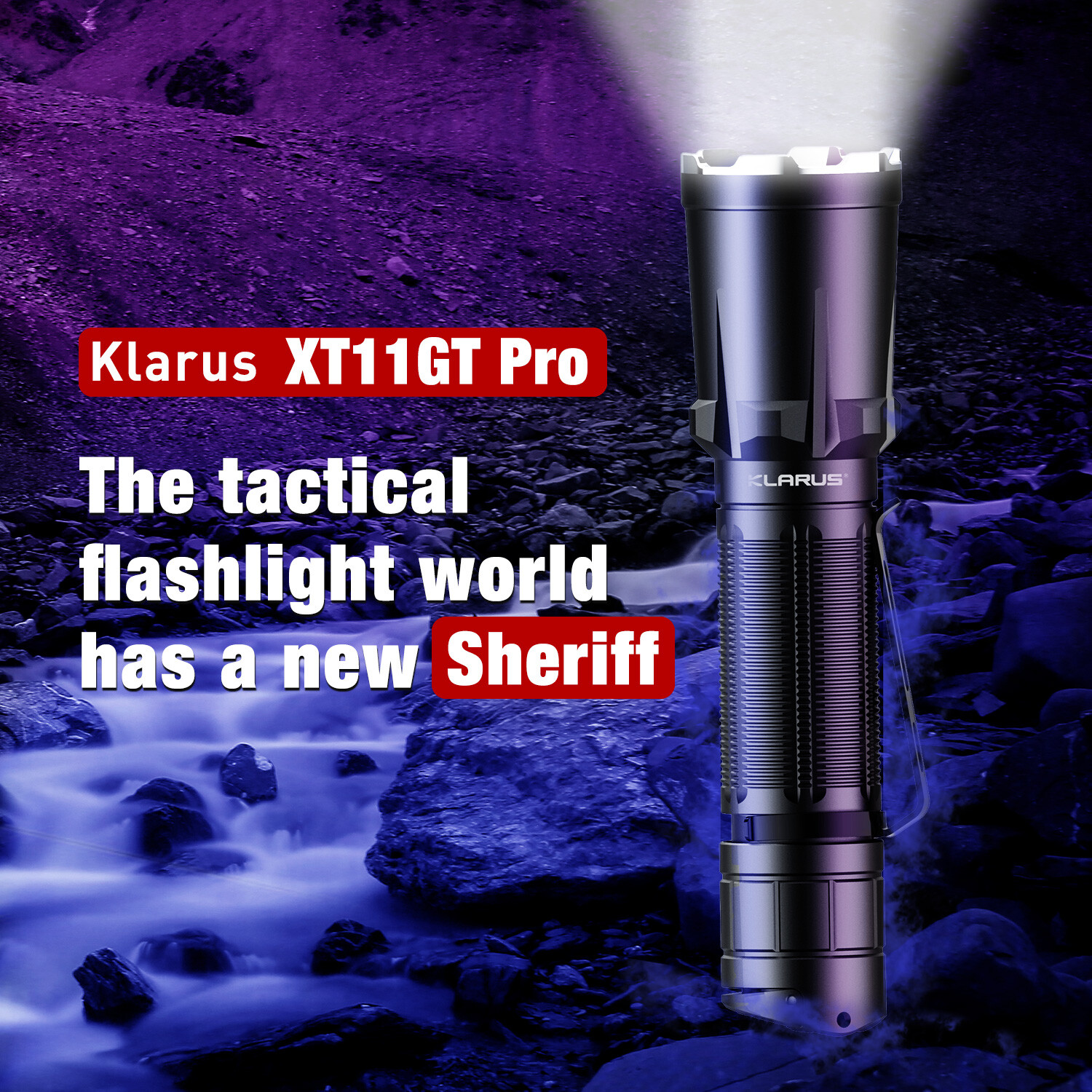 Klarus XT11GT PRO 2200 lumens 320 Meter Police Military Tactical Flashlight