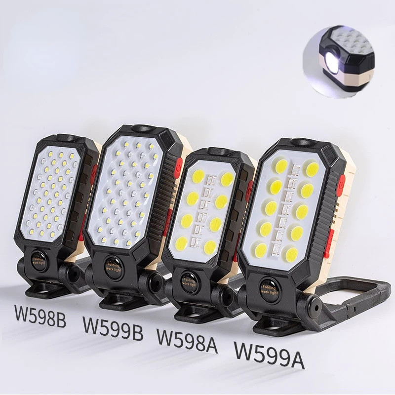 Multi function Work Light Floodlight Glare Flashlight Built in Battery Magnetic