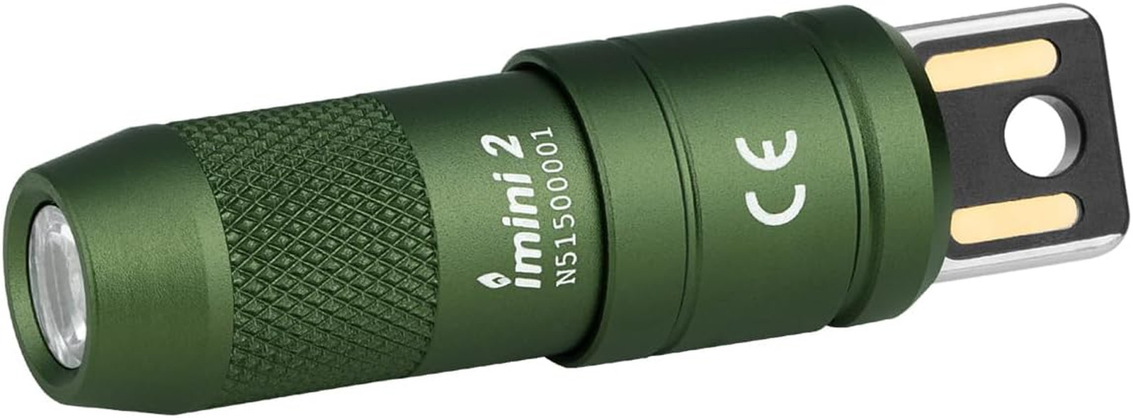 IMINI 2 EDC Rechargeable Keychain Flashlight, 50 Lumens Compact and Portable Min