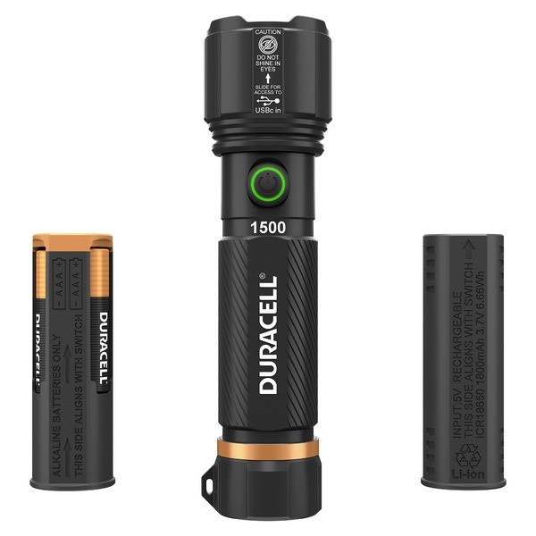 Duracell 1500 Lumens Hybrid Flashlight (4-Count Pack)