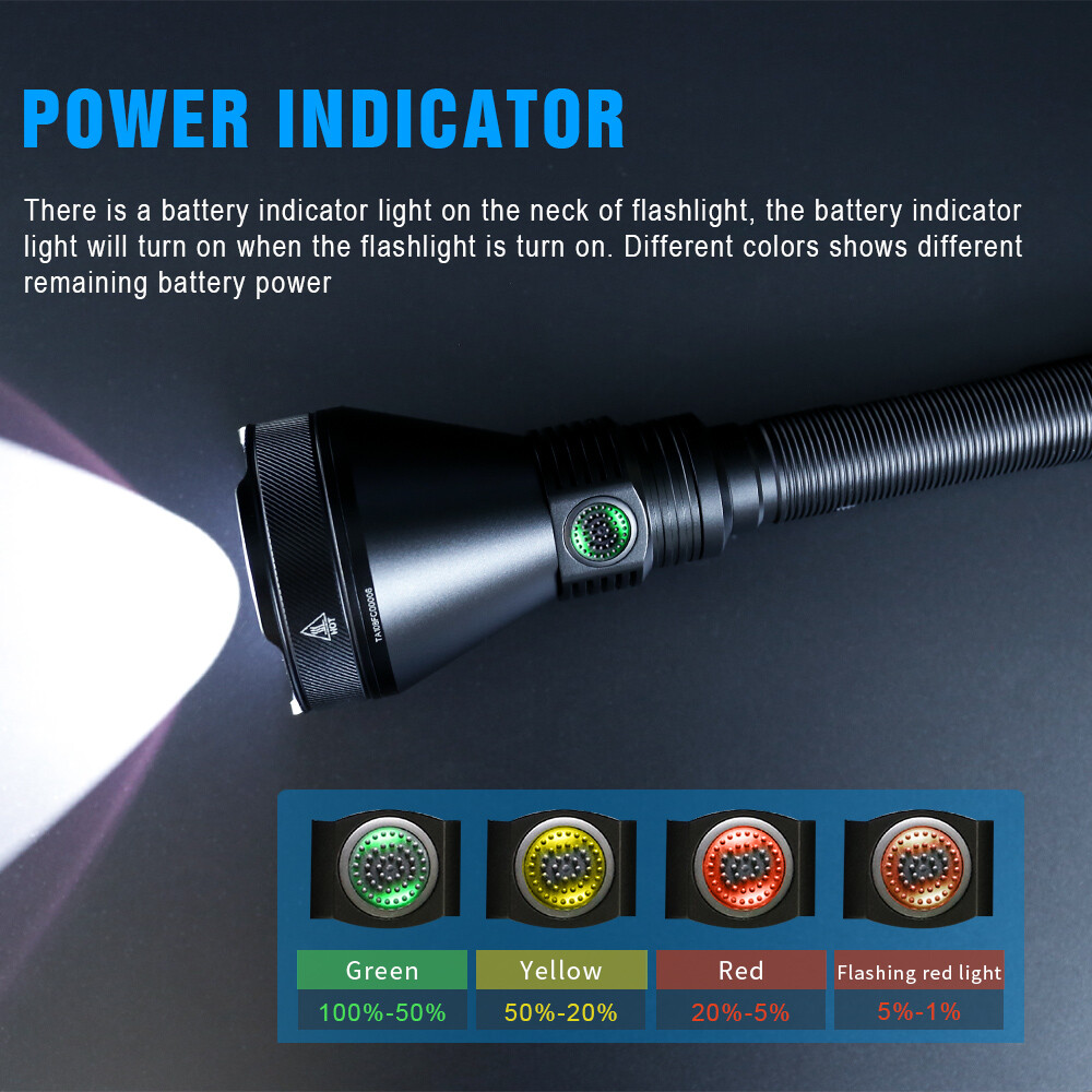 Trustfire T90R Kit 4800 Lumen Rechargeable Led Flashlight Tactical For Hunting R