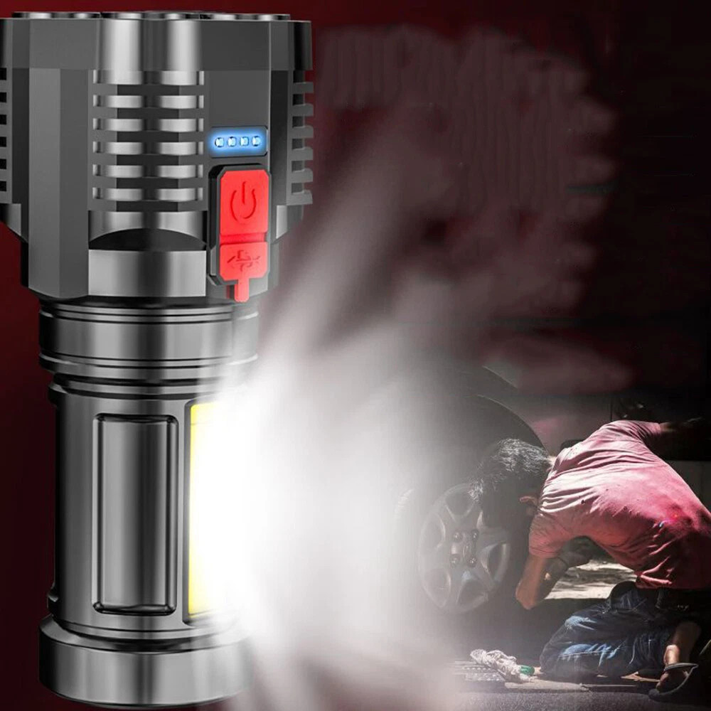 LED Super Bright Torch Flashlight Tactical Camping Outdoor Lamp USB Rechargeable