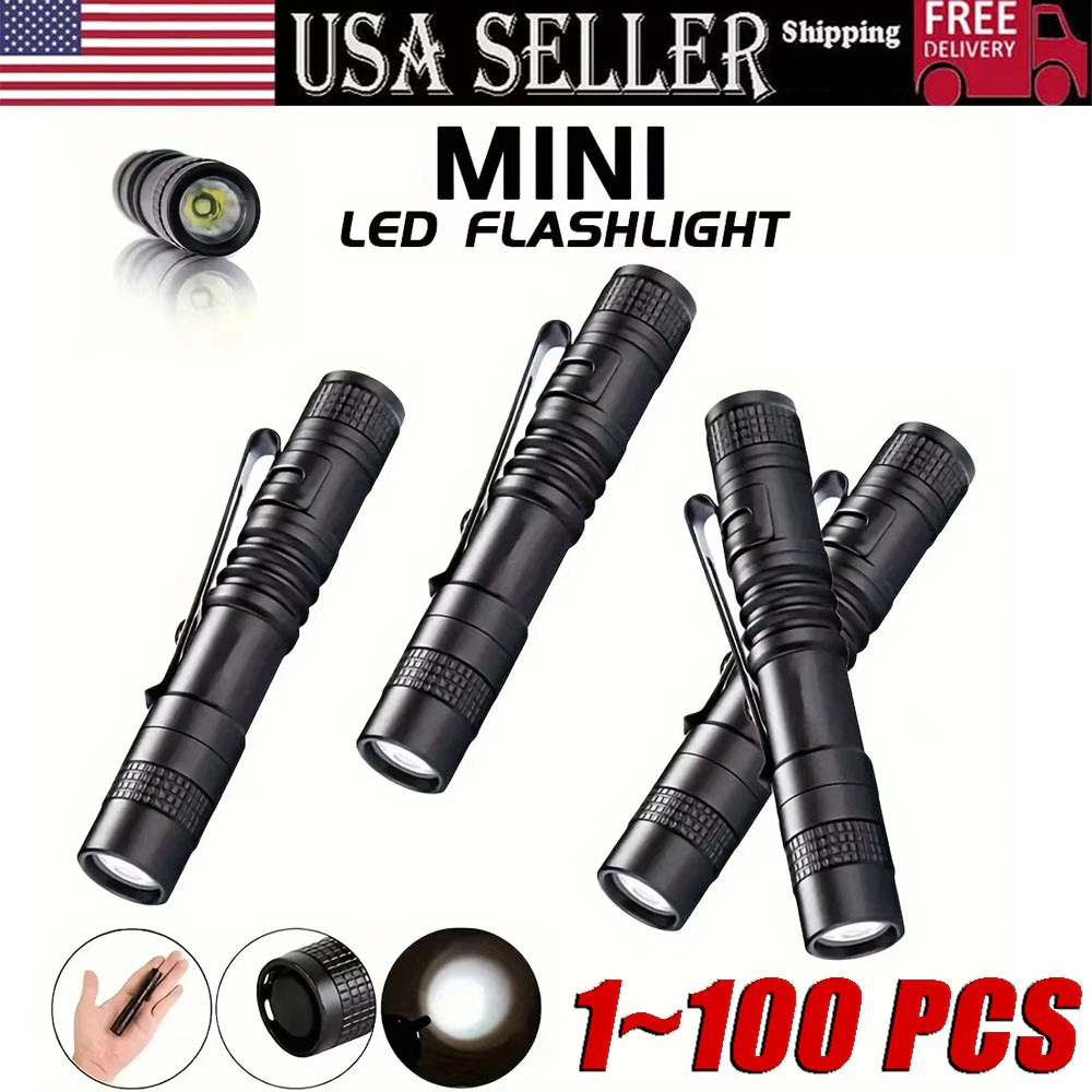 1-100 Small LED Flashlight Torch Penlight For Dentist Camping Hiking Pocket Lamp