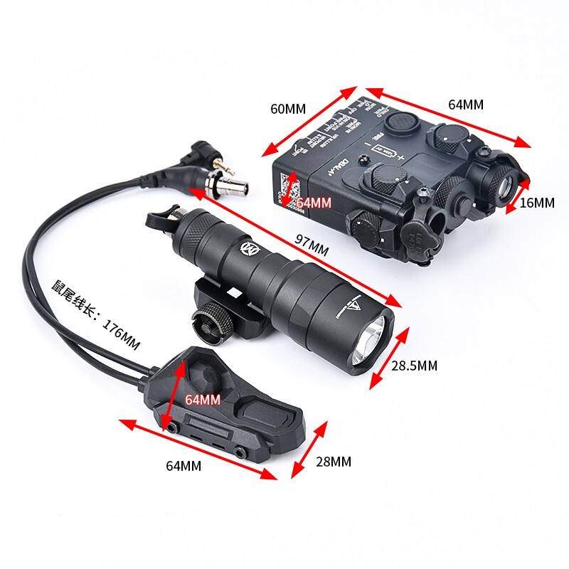 Nylon DBAL-A2 Laser Airsoft Surefir M300 M300C Weapon Flashlight Hunting Switch