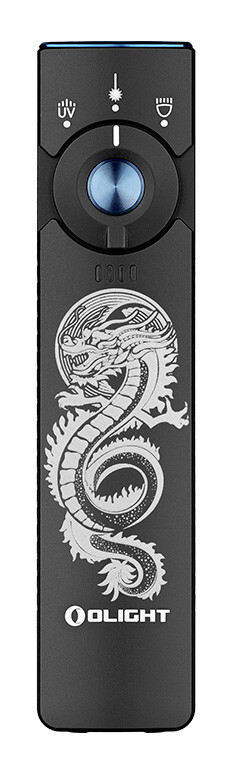 Olight Arkfeld Pro Dragon CW Flat EDC Flashlight (LED Light, UV & Laser), 1300 L