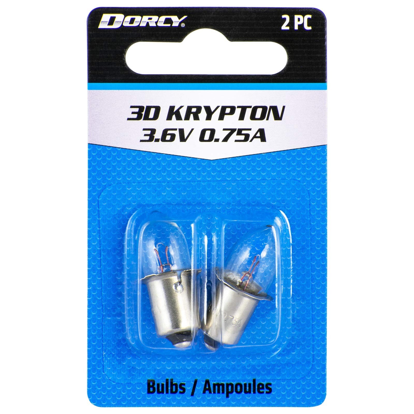 Dorcy 3D-3.6-Volt, 0.75A Flange Base Krypton Replacement Bulb, 2-Pack (41-166…