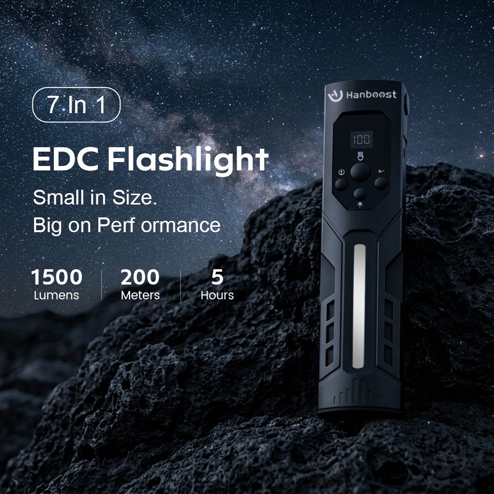 Hanboost 7-in-1 Multi-Function Flashlight—Ideal for Repairs and Outdoor Camping