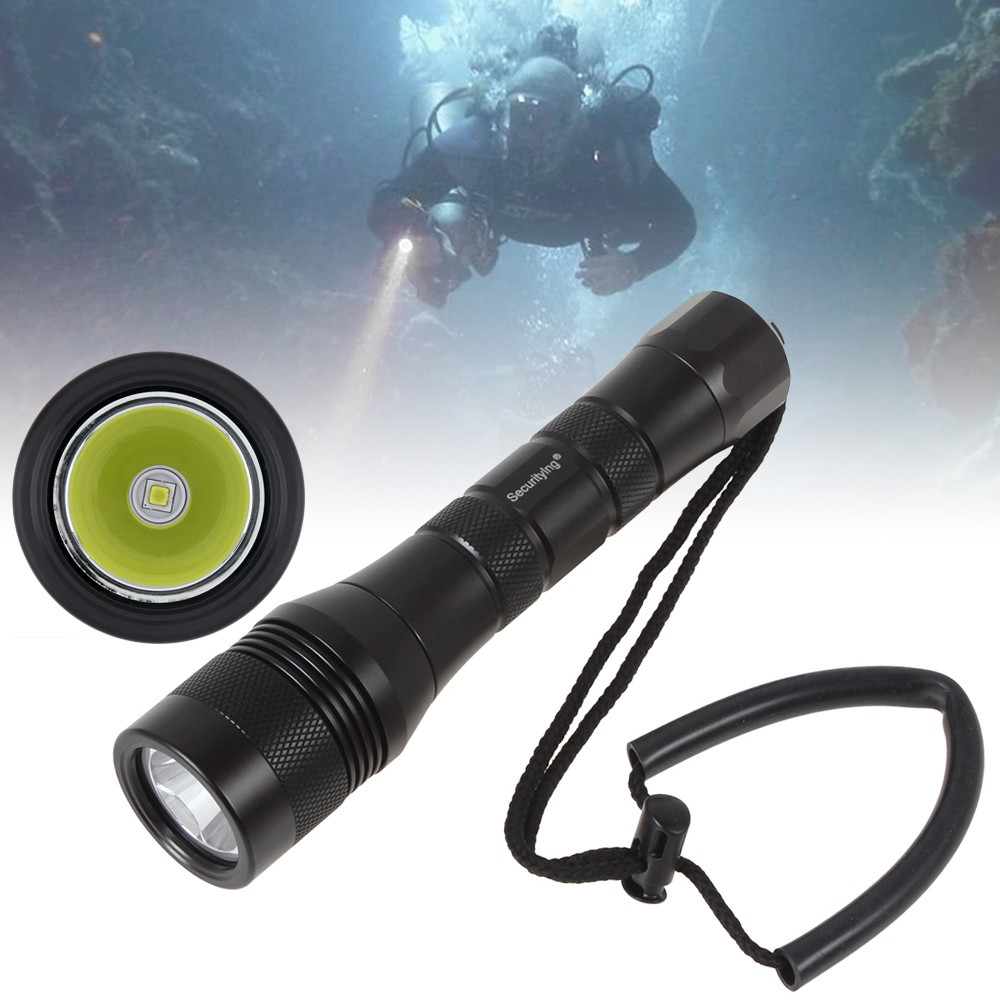 Underwater Waterproof Scuba Diving Flashlight for Professional Diving/Outdoor US