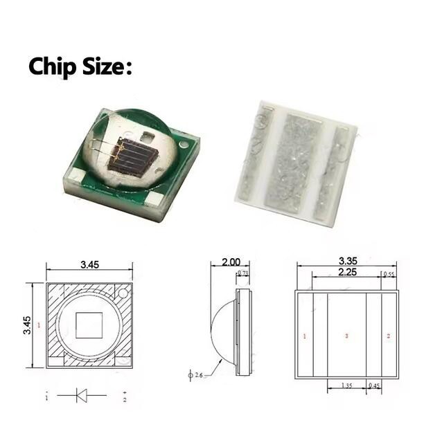10W High Power 3V/6V/12V Chip IR Infrared LED 680/730/810/850/940nm Bulb Bead