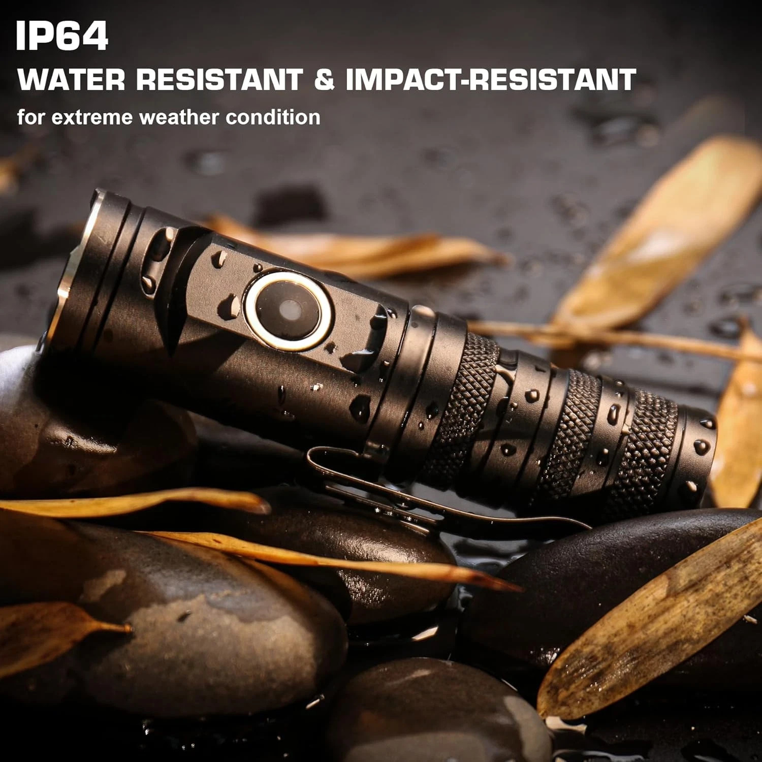 1400 Lumen Rechargeable Flashlights LED EDC Flashlight with 90 Degree Flashlight
