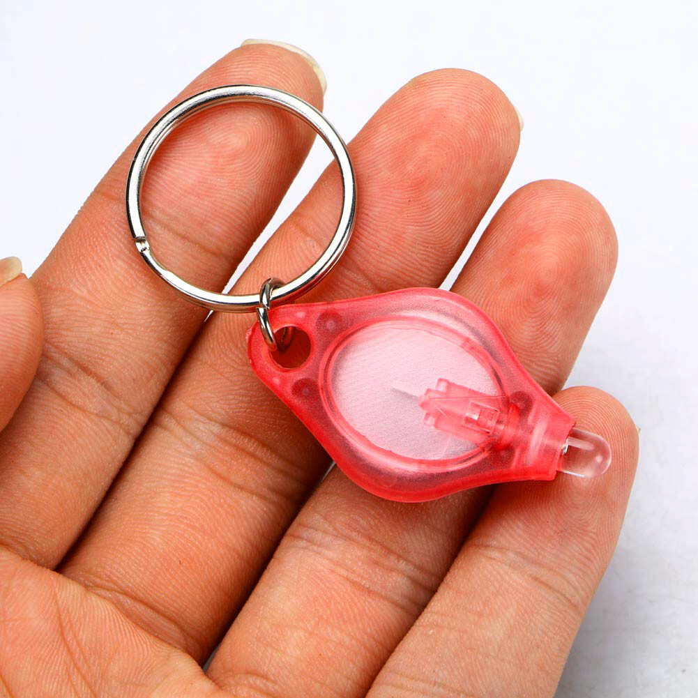 7/20pcs Mini Bright LED Micro Light Keychain Squeeze Light Key Ring Camping Gift