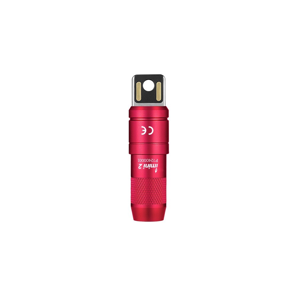 Olight imini 2 Passionate Red Rechargeable Mini Keychain Flashlight, 50 Lumens