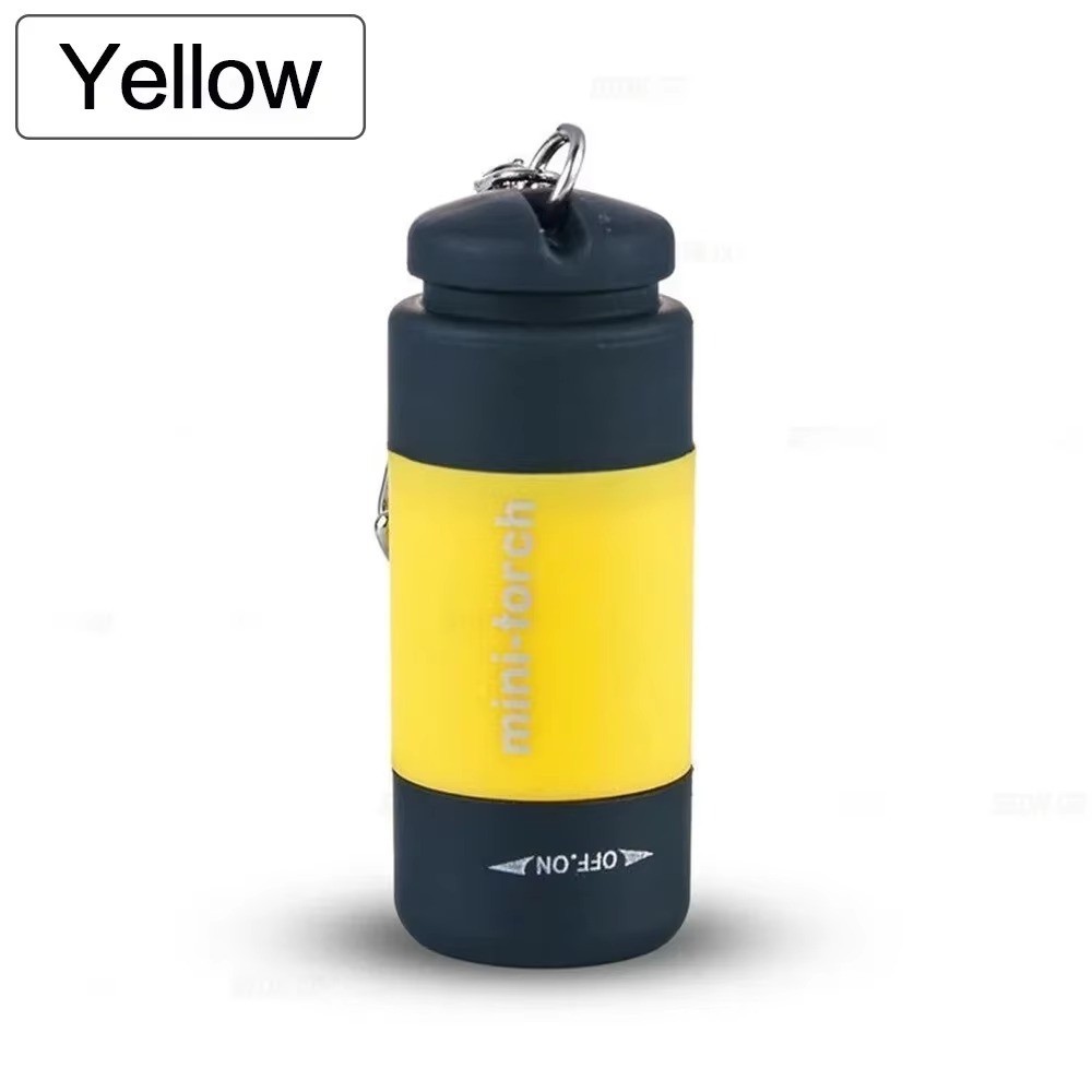 USB Rechargeable Mini LED Keychain Flashlight Strong Pocket Light Waterproof