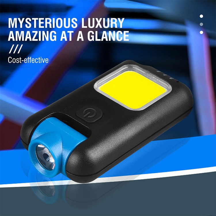 Mini LED COB Flashlight Waterproof Portable Keychain Torch Light Camping Lamp