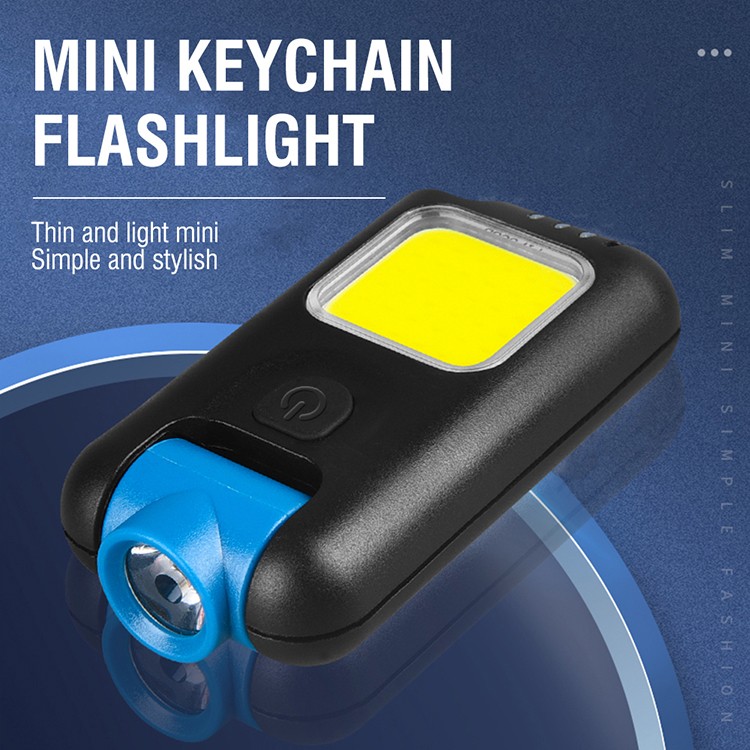 Mini LED COB Flashlight Waterproof Portable Keychain Torch Light Camping Lamp
