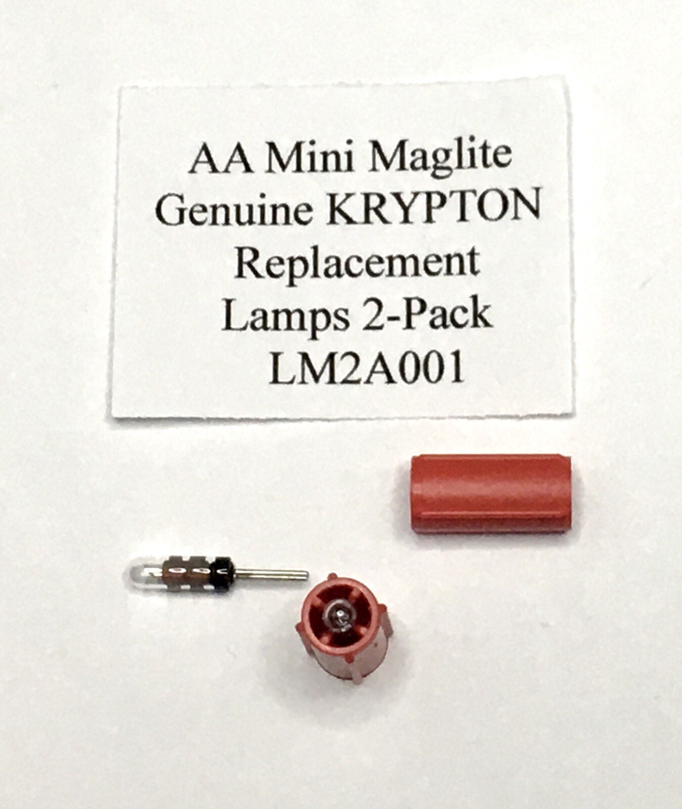 2 AA MINI MAGLITE SUPER BRIGHT KRYPTON BULBS LM2A001