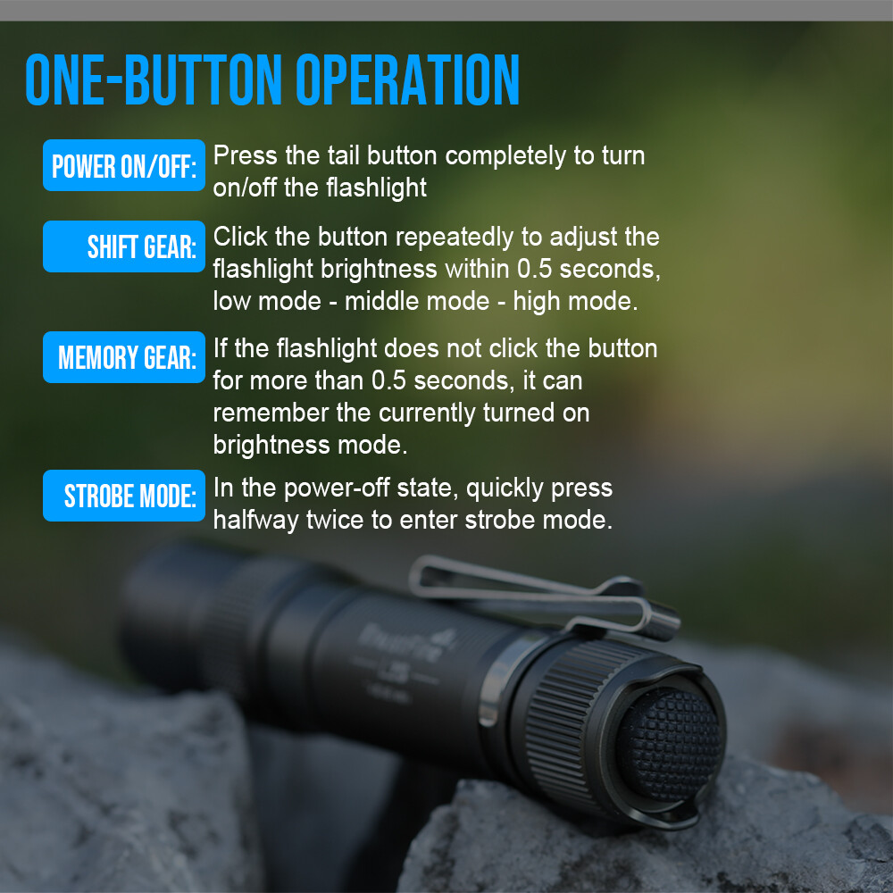 Trustfire L2S Tactical Led Rechargeable Flashlight Waterproof Torch 1050LM Light