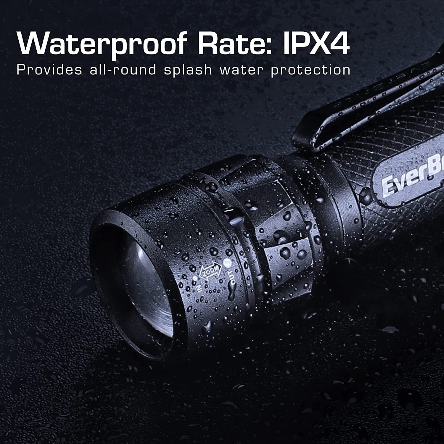 EverBrite 80LM/150LM Super LED Flashlights 3 Lighting Modes Adjustable Focus NEW
