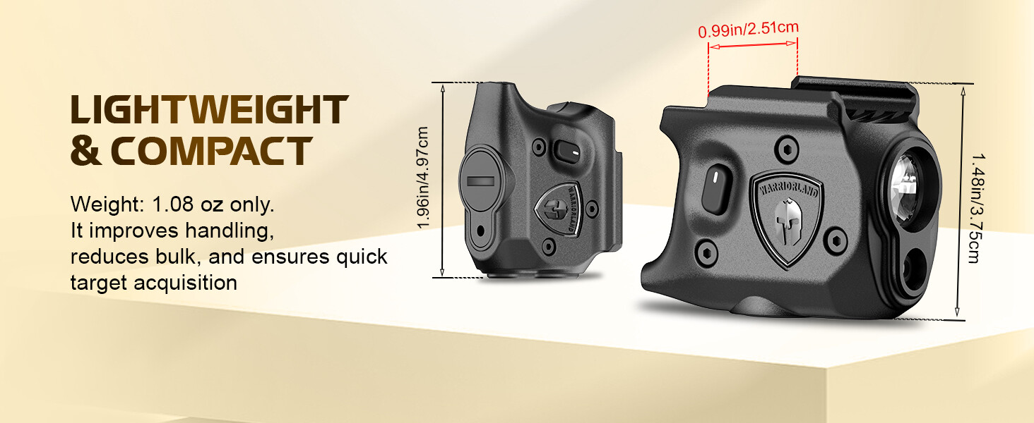 150-Lumen Pistol Light Laser & Holster Fit Springfield Hellcat 3″ Micro-Compact