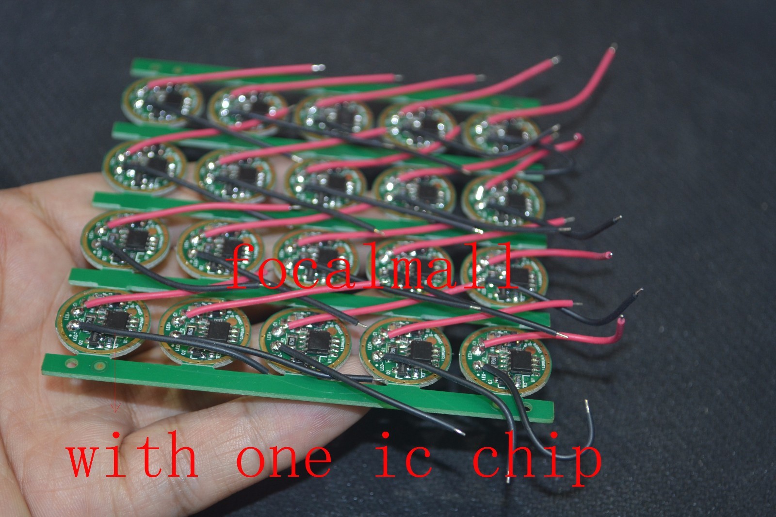 3.7-4.2V 5 Mode Flashlight Driver Board With 1pcs IC Chip FOR 3W 10W LED BULB